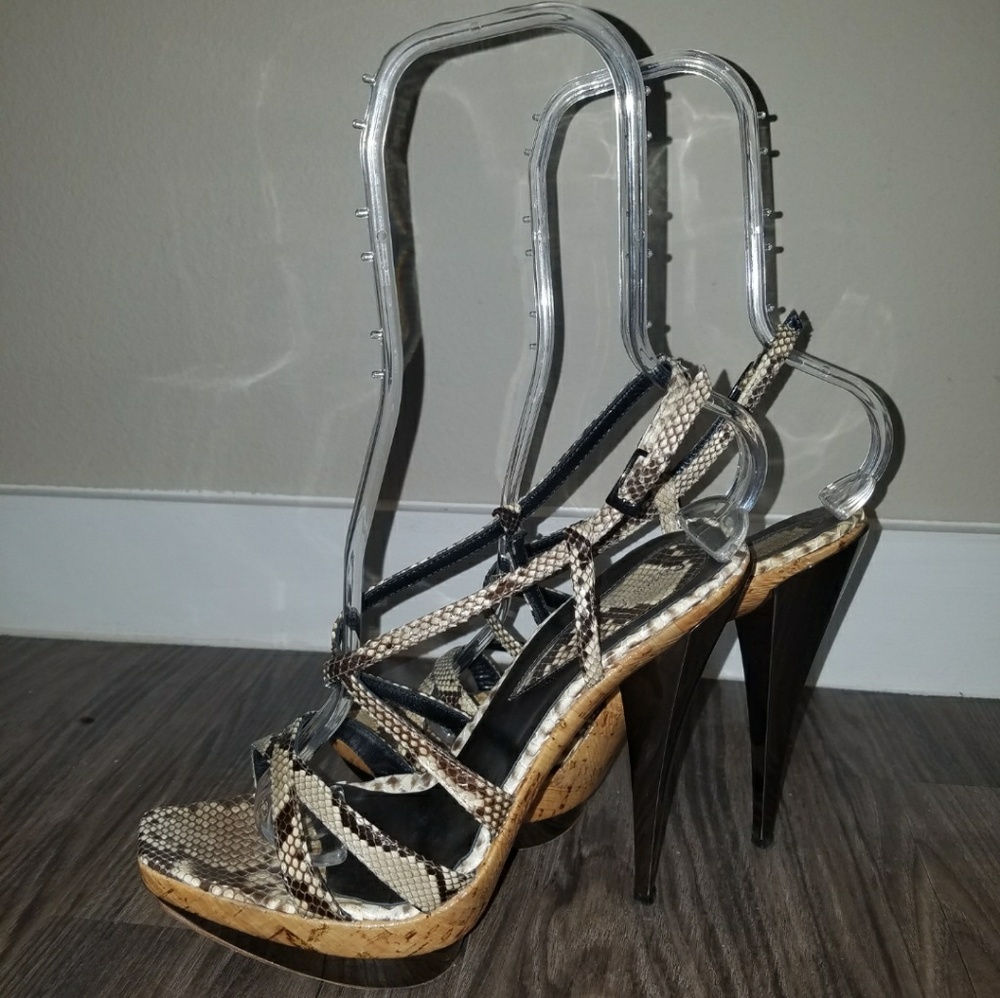 Italian Snakeskin Platform Sandals